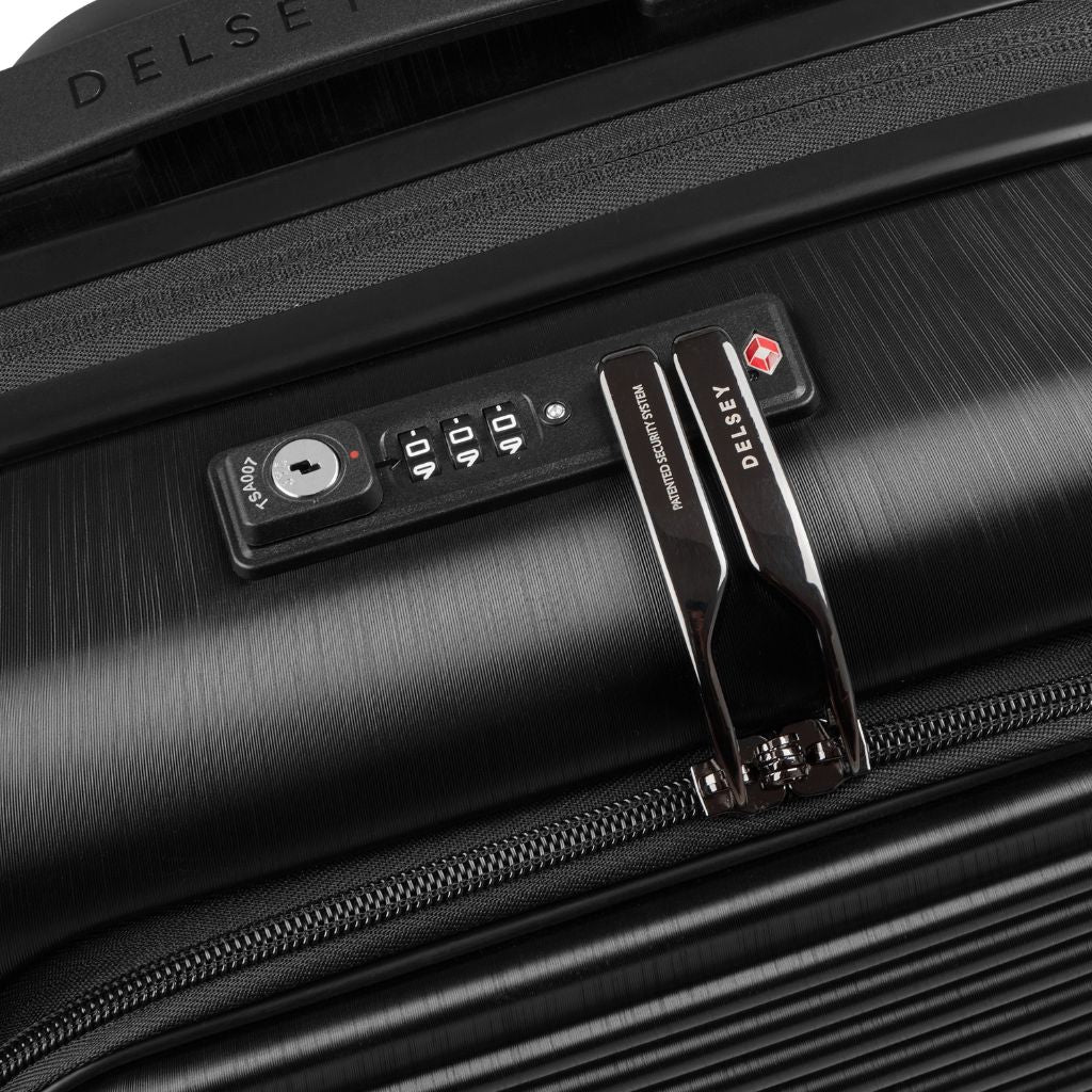 Delsey Freestyle Front Opening 66cm Medium Luggage - Black Delsey Luggage
