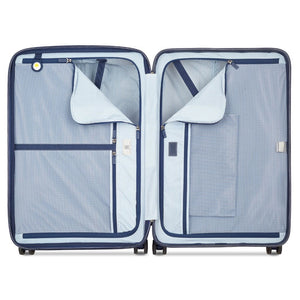 Delsey Cadense 76cm Large Exp Luggage - Ivory/Navy Delsey Luggage