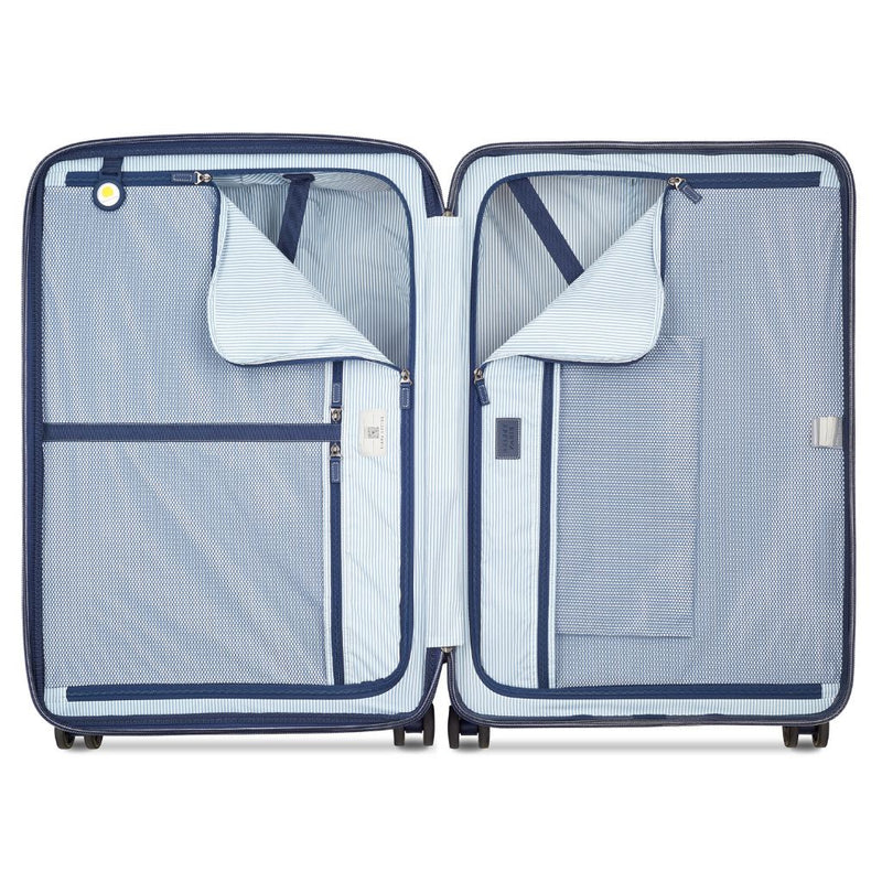 Delsey Cadense 76cm Large Exp Luggage - Ivory/Navy Delsey Luggage