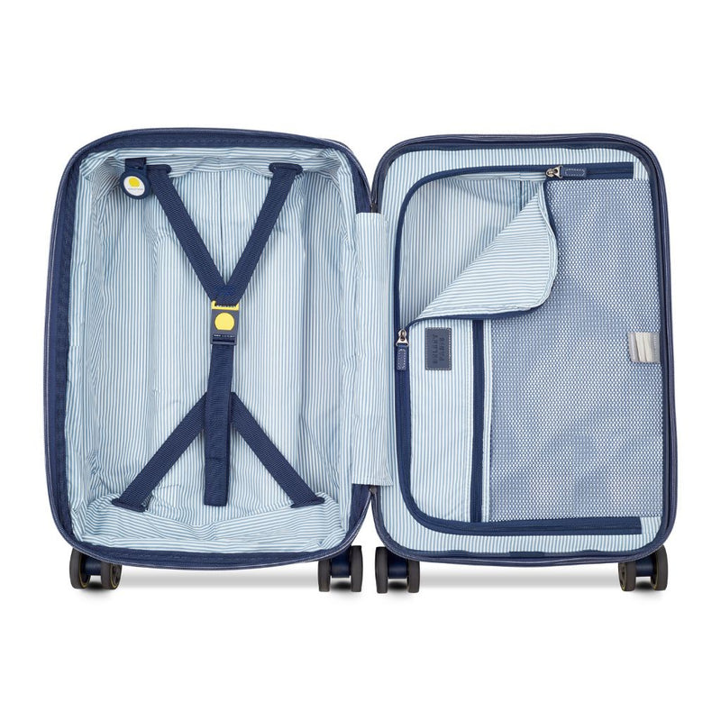 Delsey Cadense 55cm Carry On Exp Luggage - Ivory/Navy Delsey Luggage