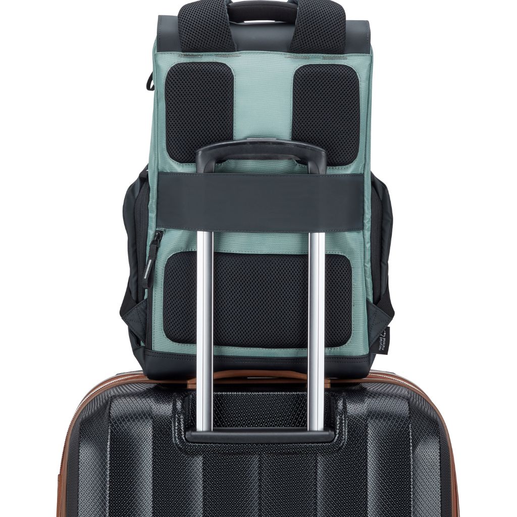 Delsey Securflap 15.6" Laptop Backpack Sage Green Delsey Luggage