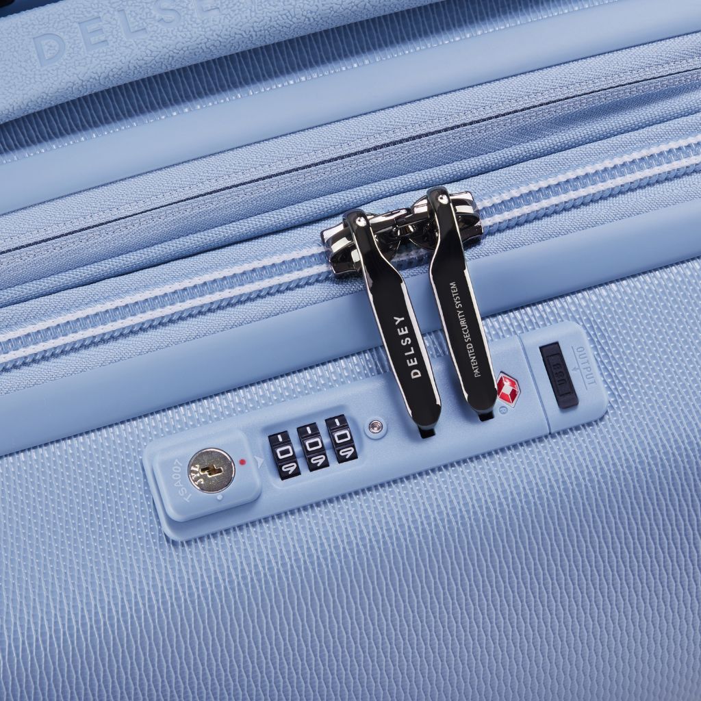 Delsey Chatelet Air Limited Edition 55cm Large Expander Luggage - Light Blue Delsey Luggage