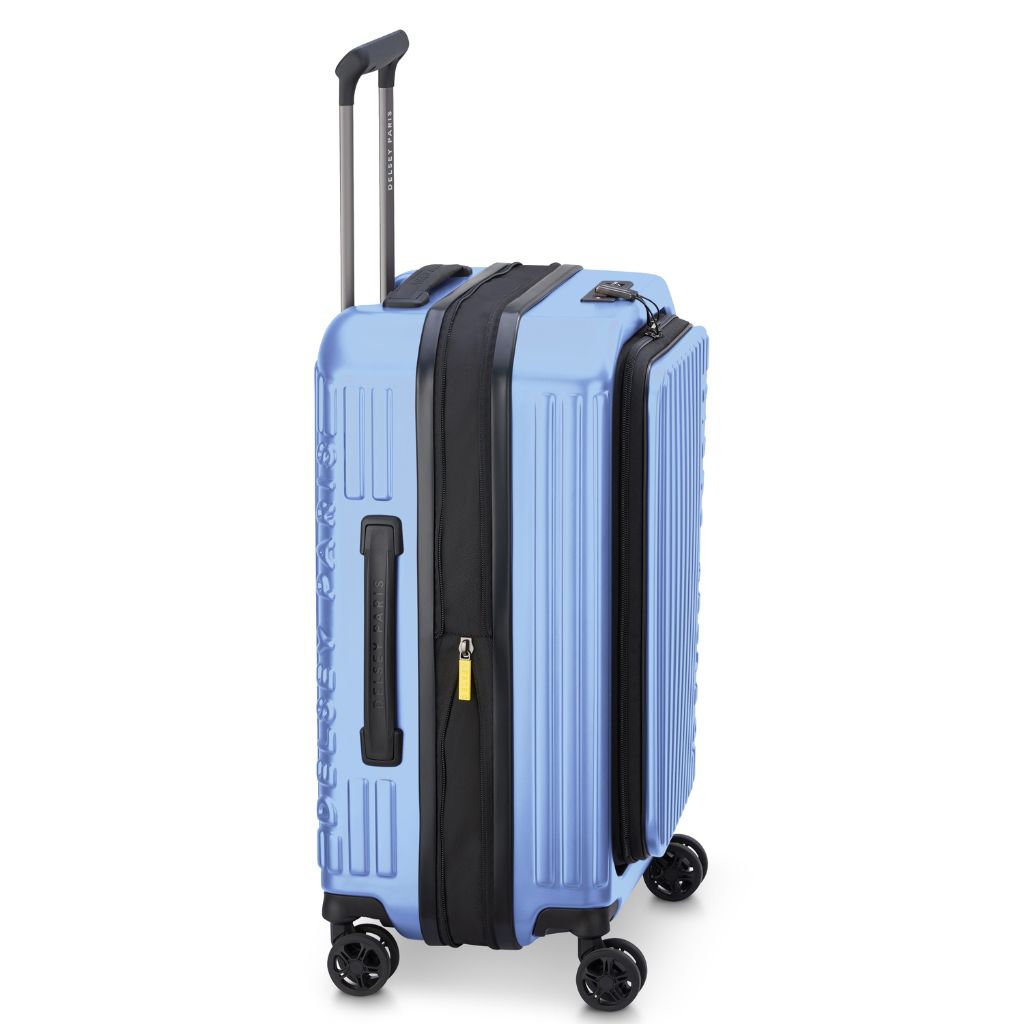 Delsey Securitime ZIP Top Opening 55cm Cabin Luggage Blue ON Sale Love Luggage