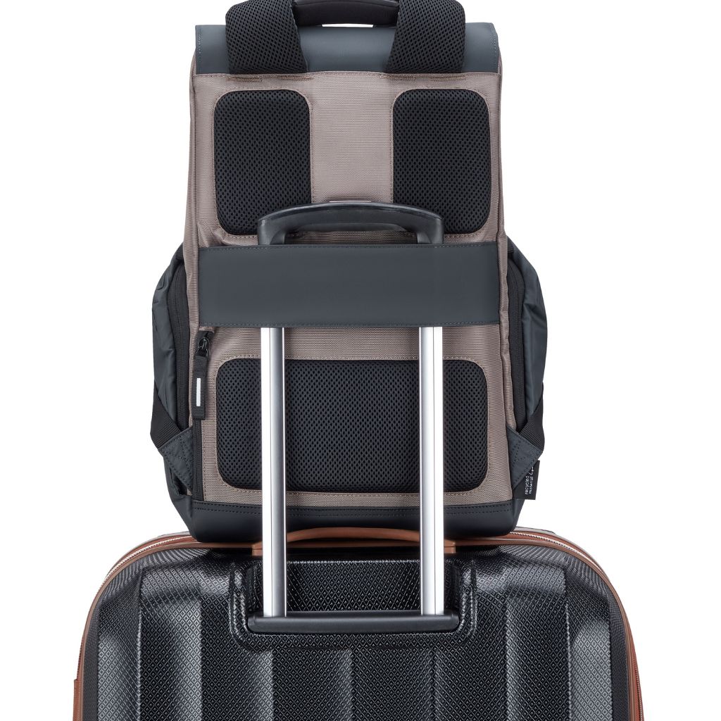 Delsey Securflap 15.6" Laptop Backpack Brown Delsey Luggage
