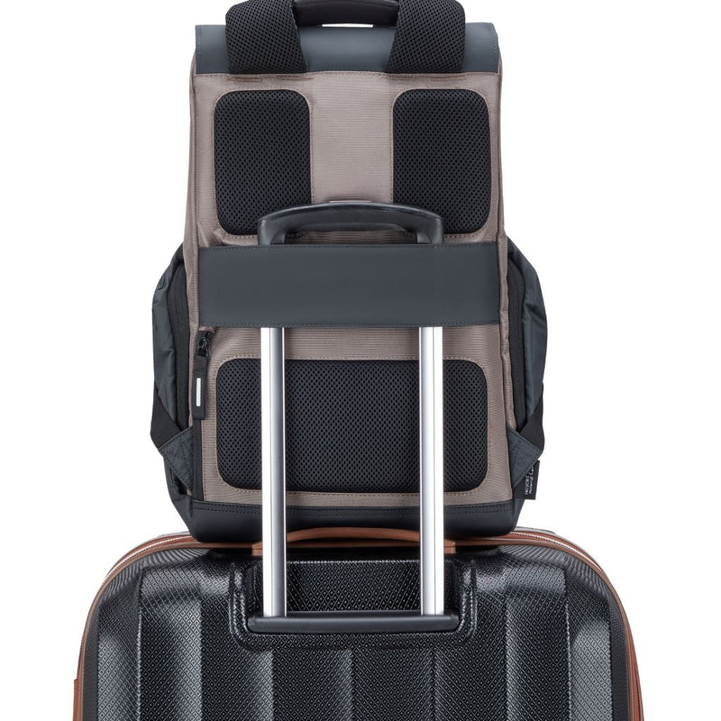 Delsey Securflap 15.6" Laptop Backpack Brown Delsey Luggage