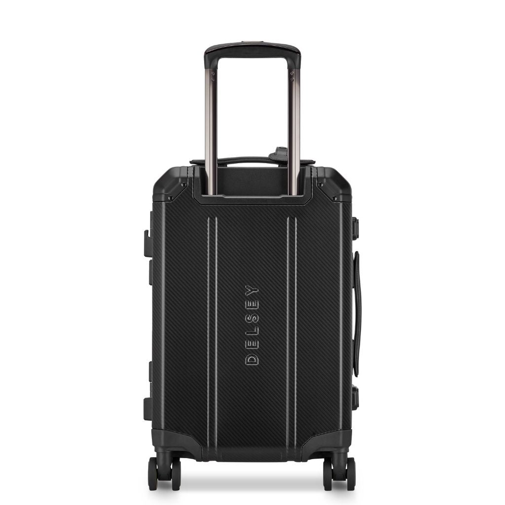 Delsey Alu’r - Aluminum Zipperless Premium Carry On - Black Delsey Luggage
