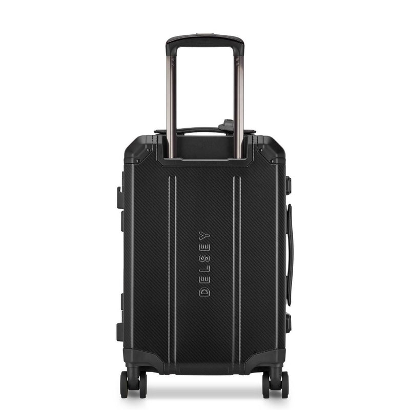 Delsey Alu’r - Aluminum Zipperless Premium Carry On - Black Delsey Luggage