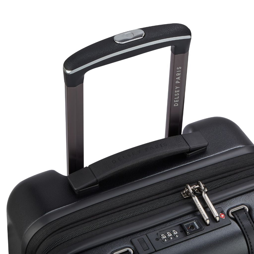 Delsey Cadense 55cm Carry On Exp Luggage - Deep Black Delsey Luggage