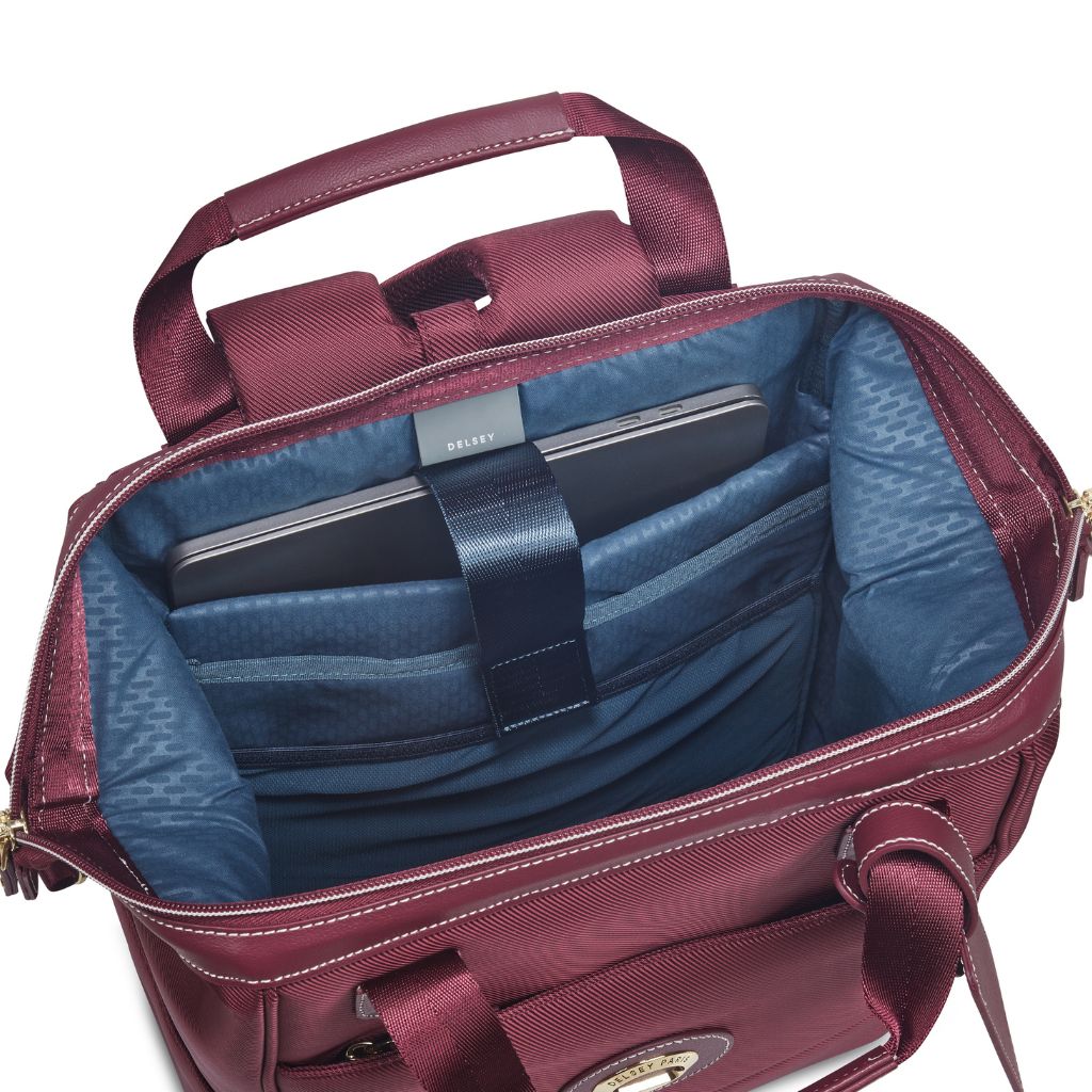 Delsey Chatelet Air 2.0 14" Laptop Tote Backpack - Burgundy Delsey Luggage