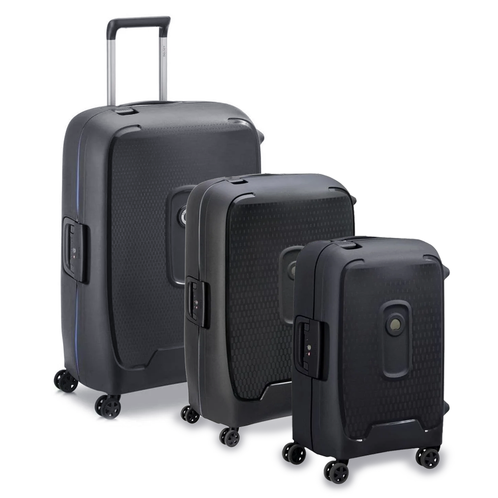 Delsey Moncey 3 PC Hardsided Luggage Set - Black