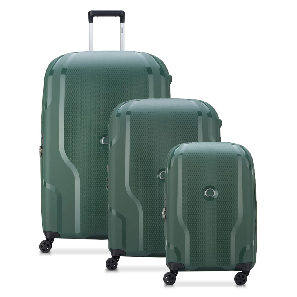 Delsey Clavel MR 3 Piece Hardsided Luggage Set Green On Sale Now Love Luggage