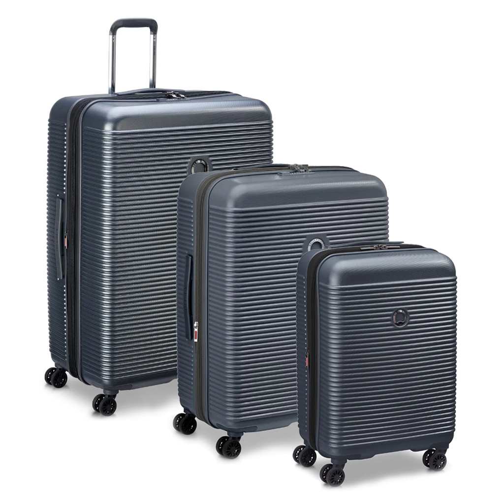 Delsey Freestyle 3 Piece Hardsided Luggage Set- Anthracite