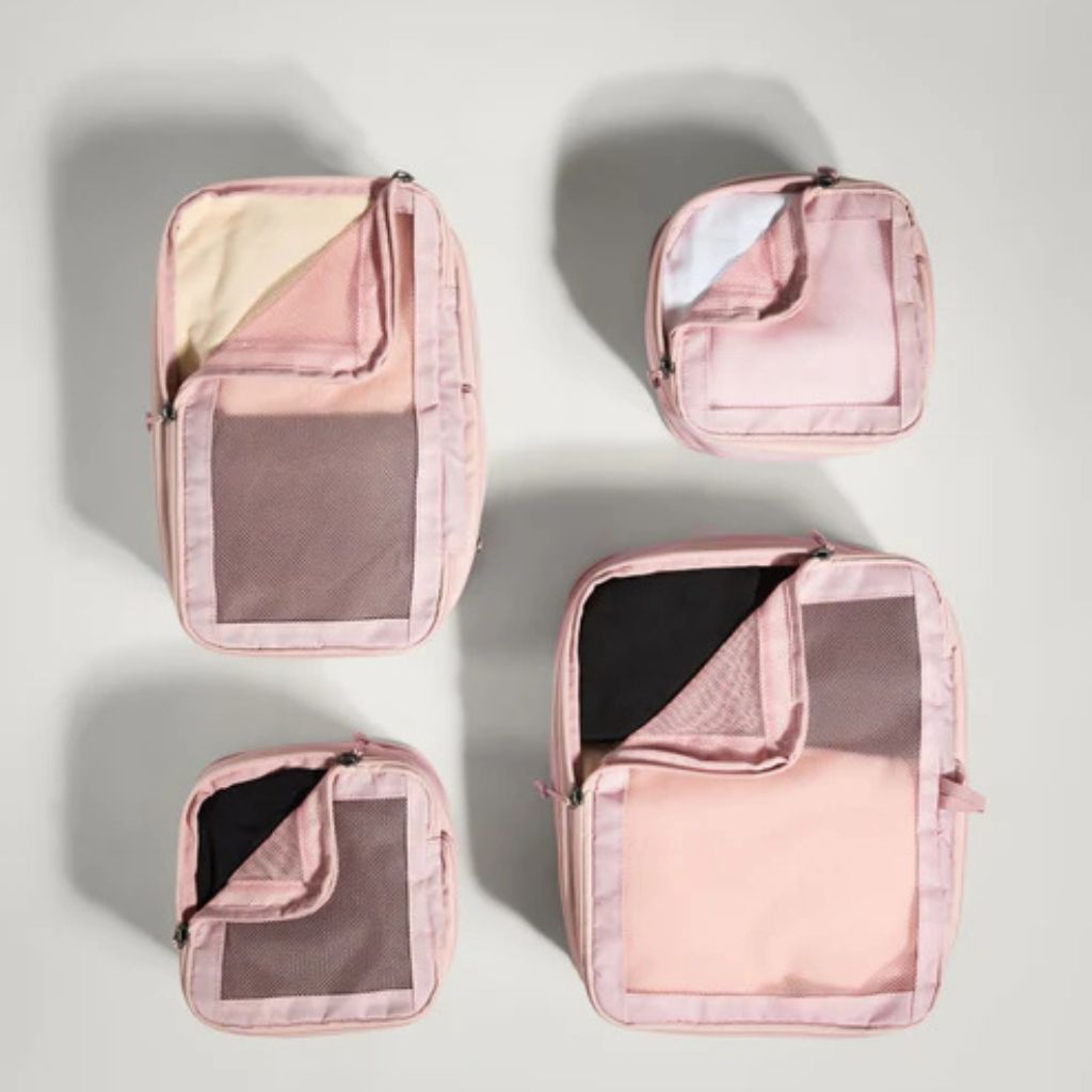 Antler Chelsea 4 Piece Packing Cubes Moorland Pink - Love Luggage