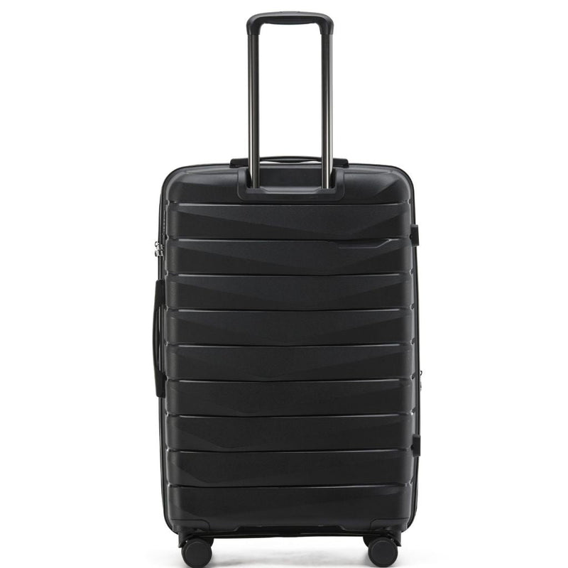 Aus Luggage Pilot 3 Piece Hardsided Luggage Set - Black - Love Luggage