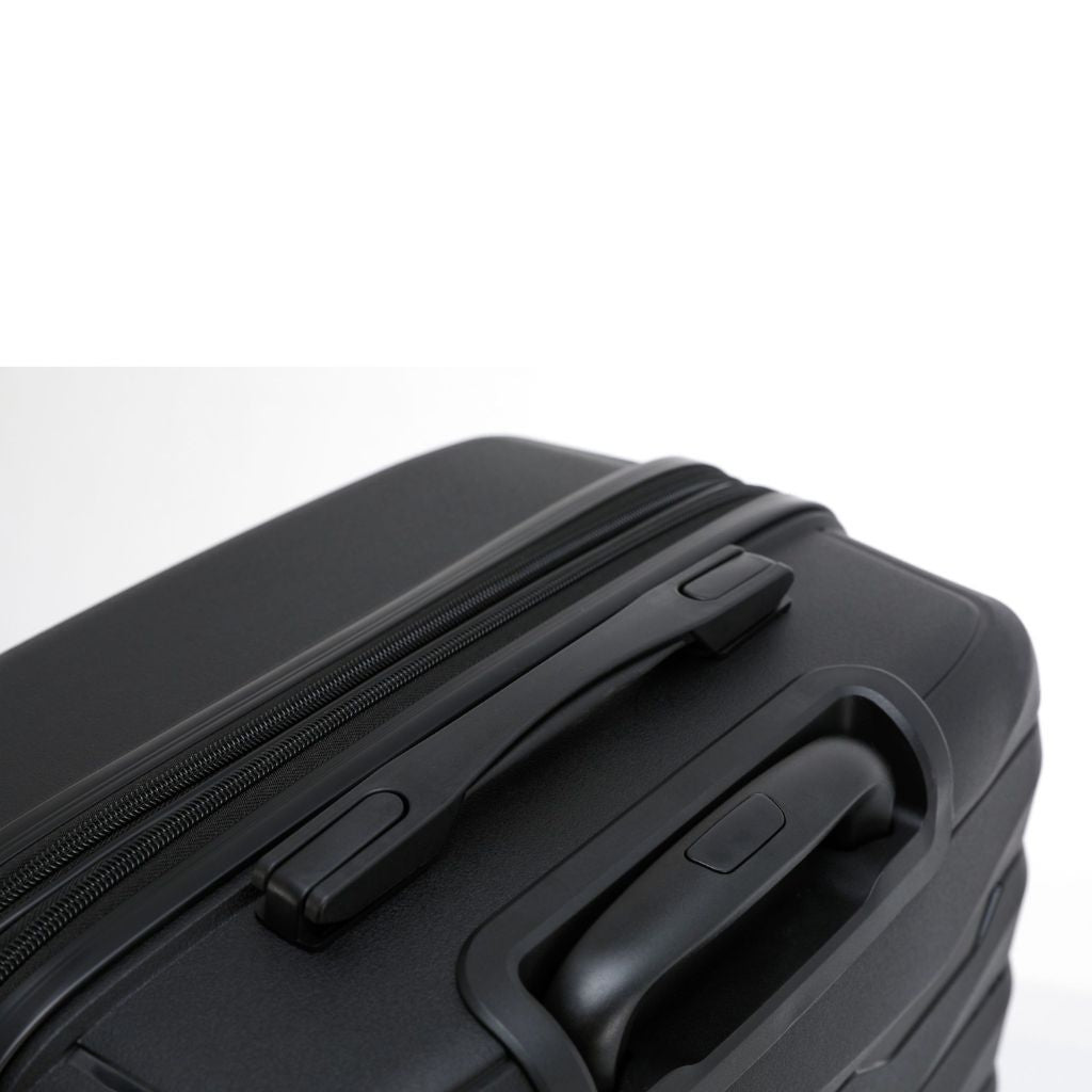 Aus Luggage Pilot 3 Piece Hardsided Luggage Set - Black - Love Luggage