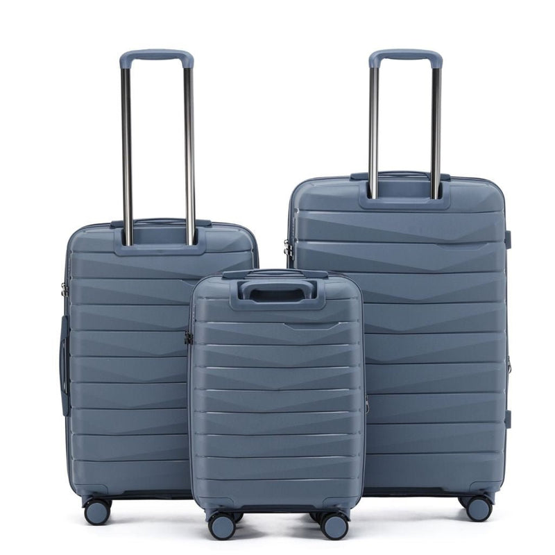 Aus Luggage Pilot 3 Piece Hardsided Luggage Set - Slate - Love Luggage