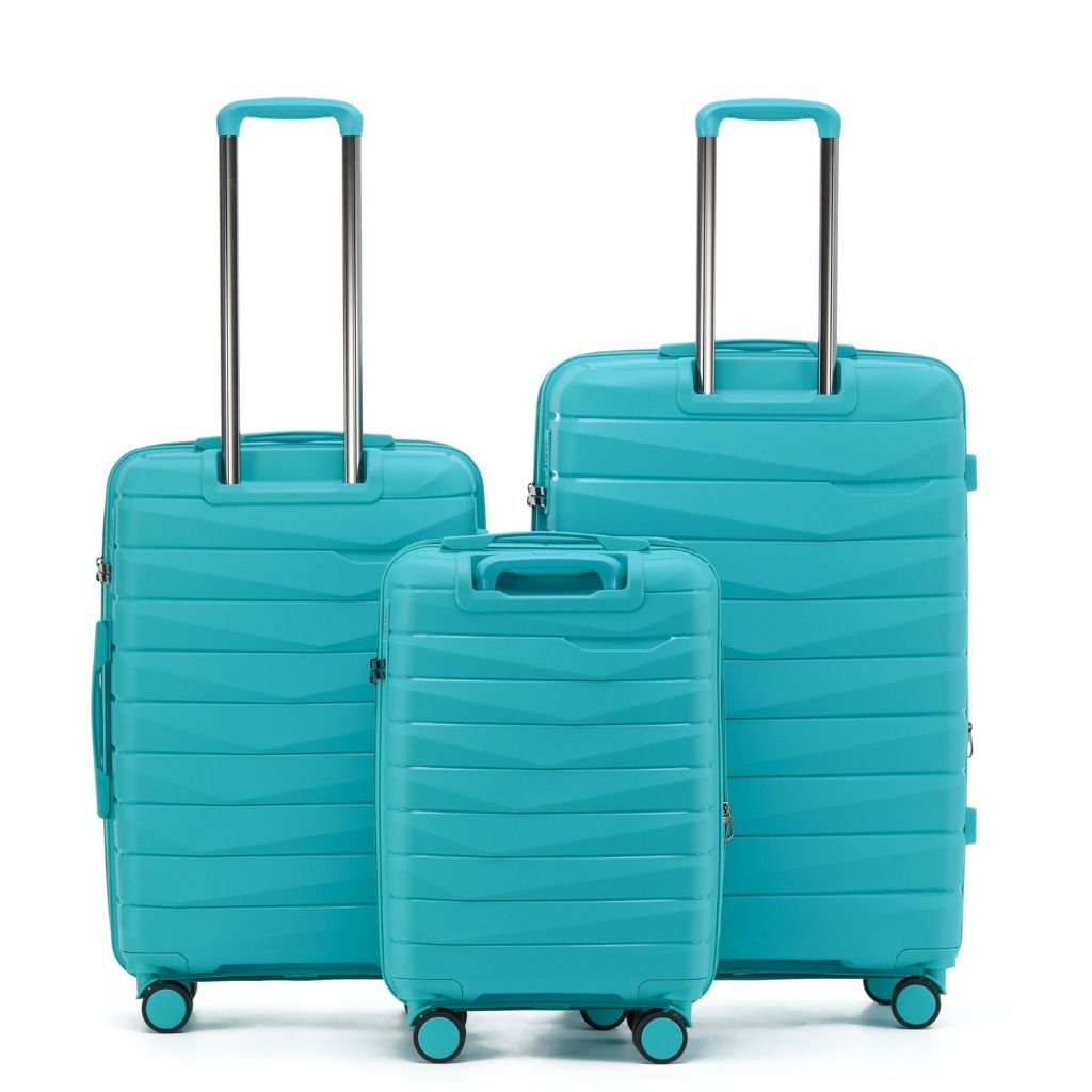 Aus Luggage Pilot 3 Piece Hardsided Luggage Set - Teal - Love Luggage