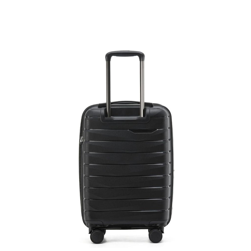 Aus Luggage Pilot 55cm Carry On Hardsided Luggage - Black - Love Luggage