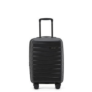 Aus Luggage Pilot 55cm Carry On Hardsided Luggage - Black - Love Luggage