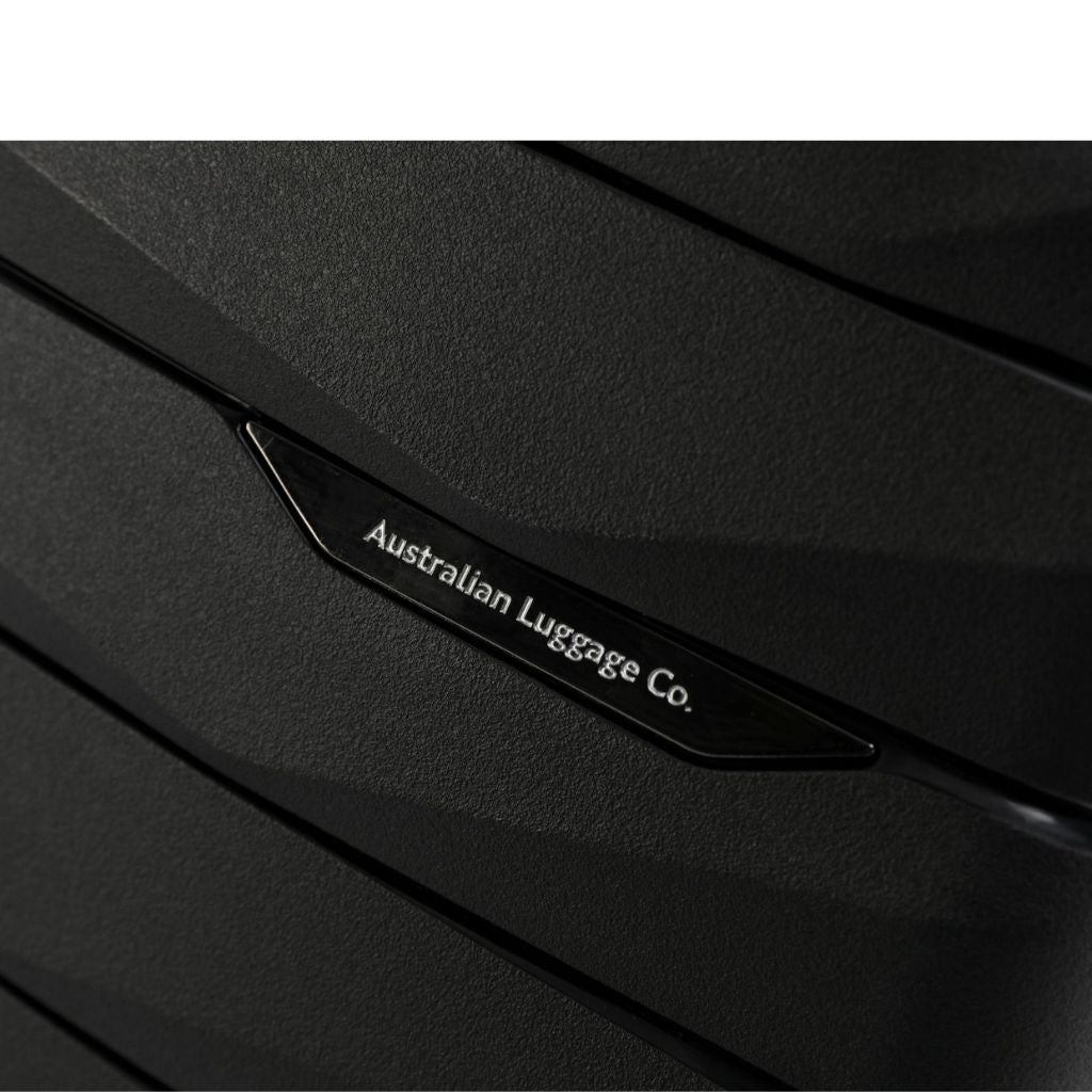 Aus Luggage Pilot 55cm Carry On Hardsided Luggage - Black - Love Luggage