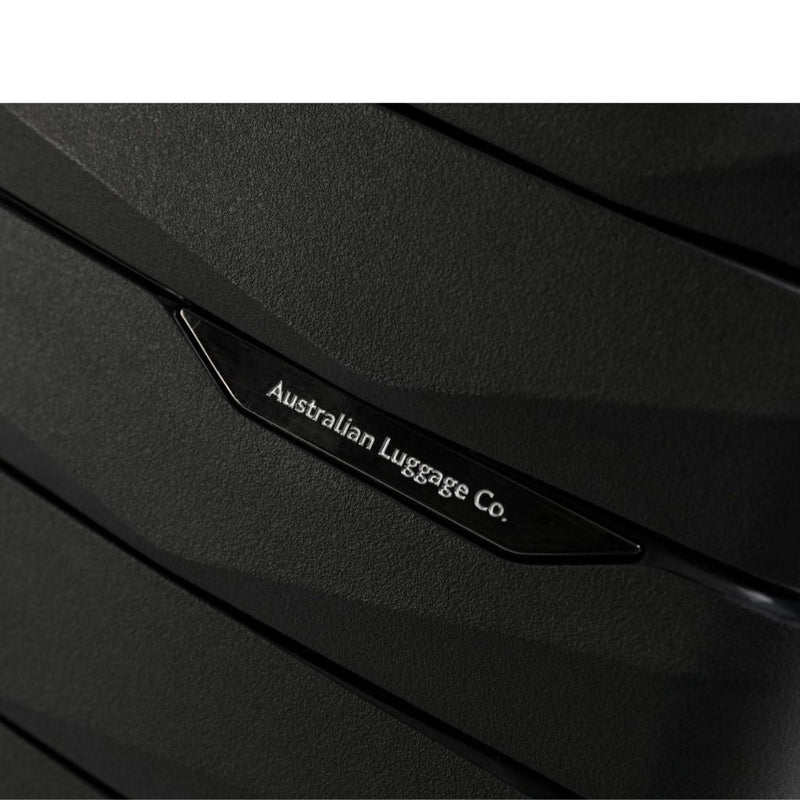 Aus Luggage Pilot 55cm Carry On Hardsided Luggage - Black - Love Luggage