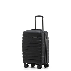 Aus Luggage Pilot 55cm Carry On Hardsided Luggage - Black - Love Luggage