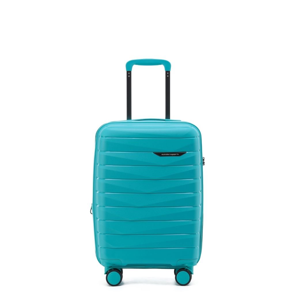 Aus Luggage Pilot 55cm Carry On Hardsided Luggage - Teal - Love Luggage