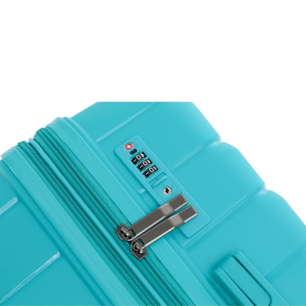 Aus Luggage Pilot 55cm Carry On Hardsided Luggage - Teal - Love Luggage