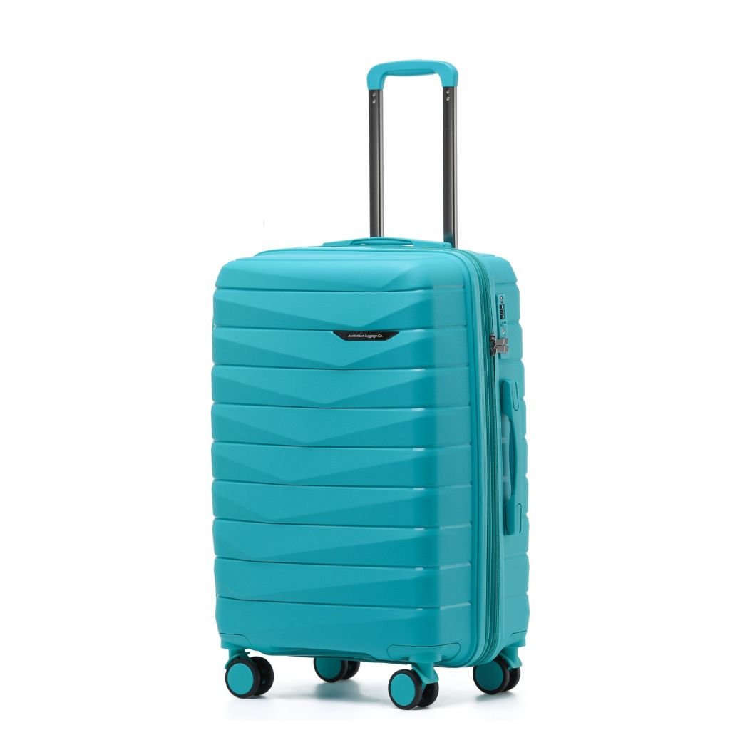 Aus Luggage Pilot 65cm Medium Hardsided Luggage - Teal - Love Luggage
