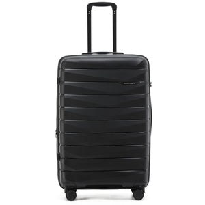 Aus Luggage Pilot 75cm Large Hardsided Luggage - Black - Love Luggage