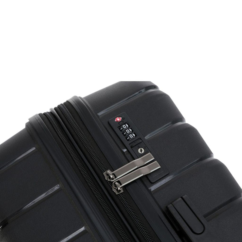 Aus Luggage Pilot 75cm Large Hardsided Luggage - Black - Love Luggage