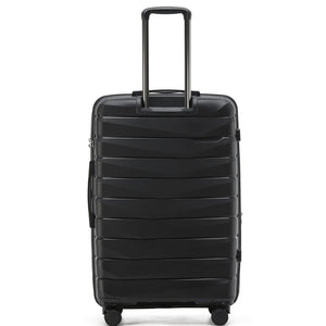 Aus Luggage Pilot 75cm Large Hardsided Luggage - Black - Love Luggage