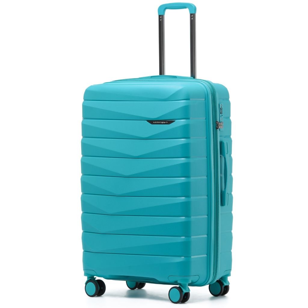 Aus Luggage Pilot 75cm Large Hardsided Luggage - Teal - Love Luggage