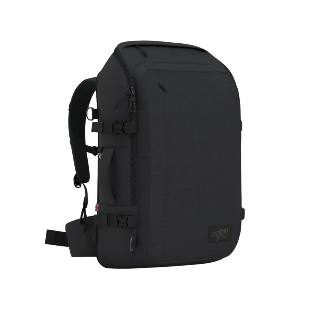 CabinZero ADV 42L Carry On Backpack - Absolute Black - Love Luggage