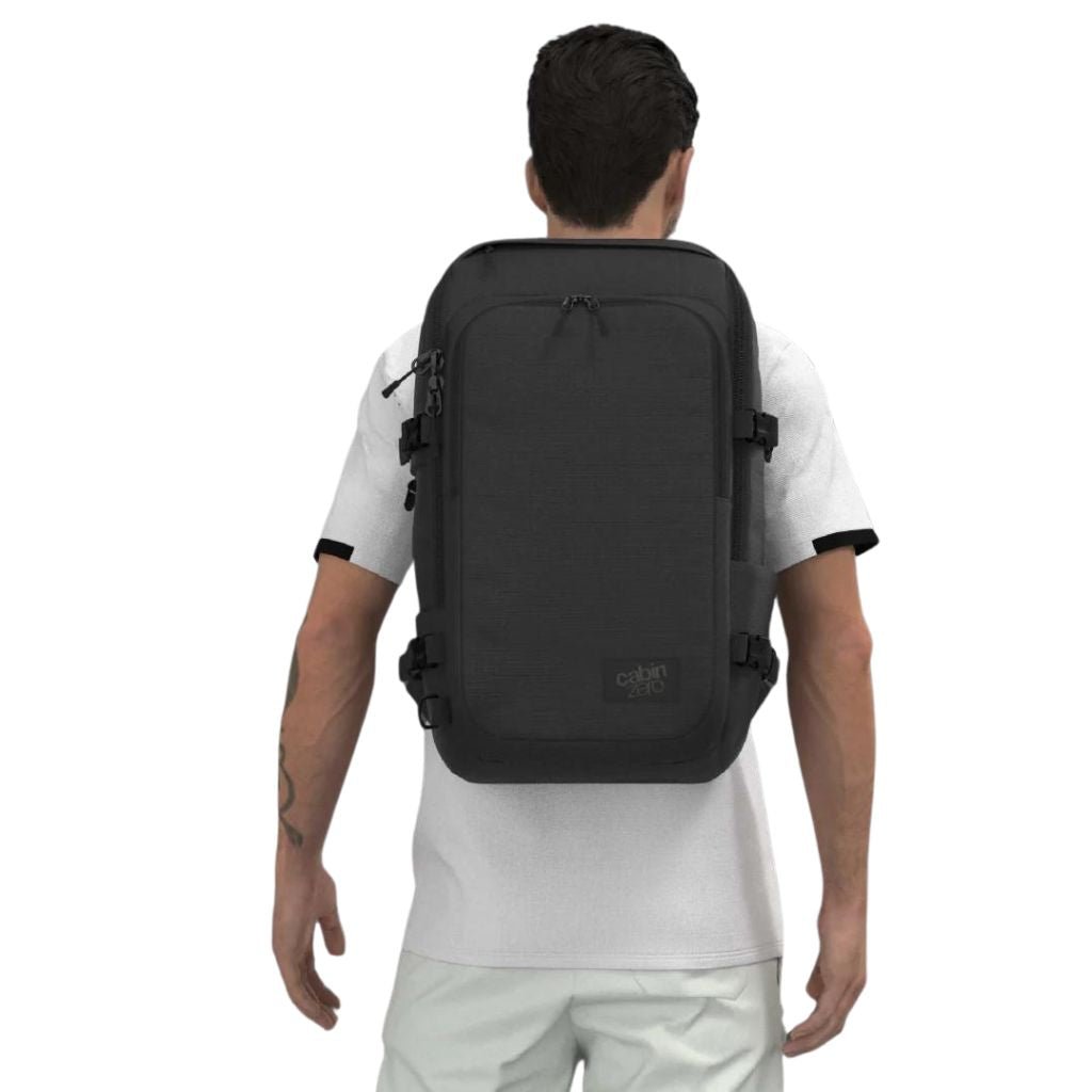 CabinZero ADV PRO 32L Carry On Backpack - Absolute Black - Love Luggage