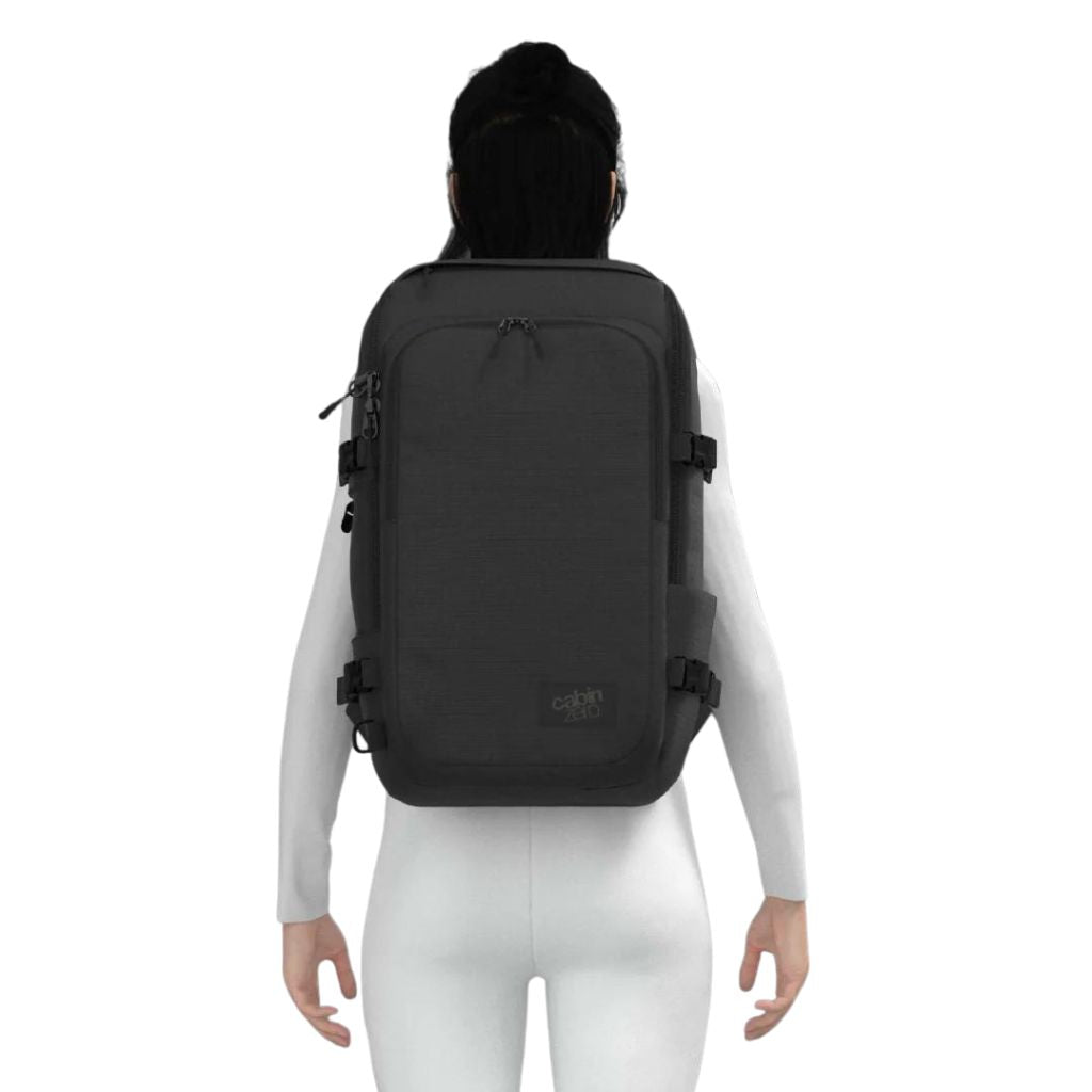 CabinZero ADV PRO 32L Carry On Backpack - Absolute Black - Love Luggage