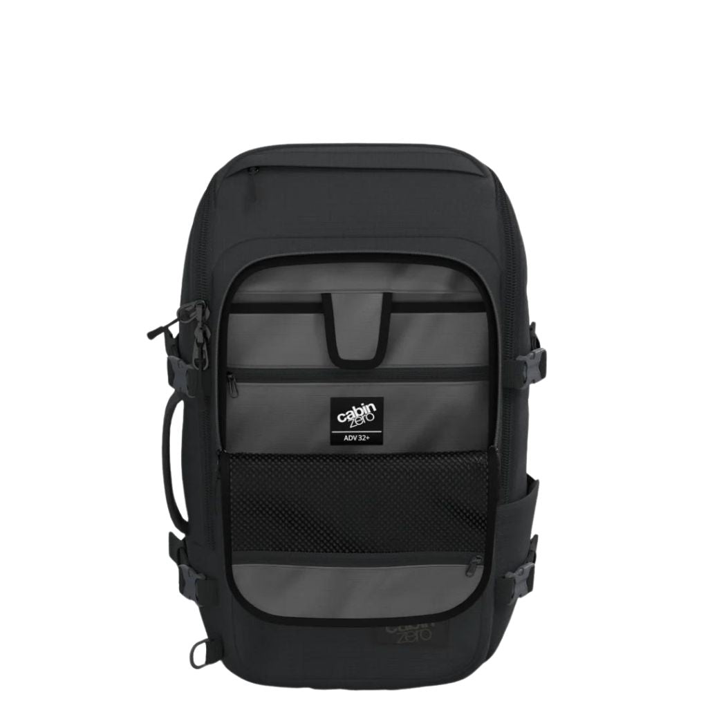 CabinZero ADV PRO 32L Carry On Backpack - Absolute Black - Love Luggage