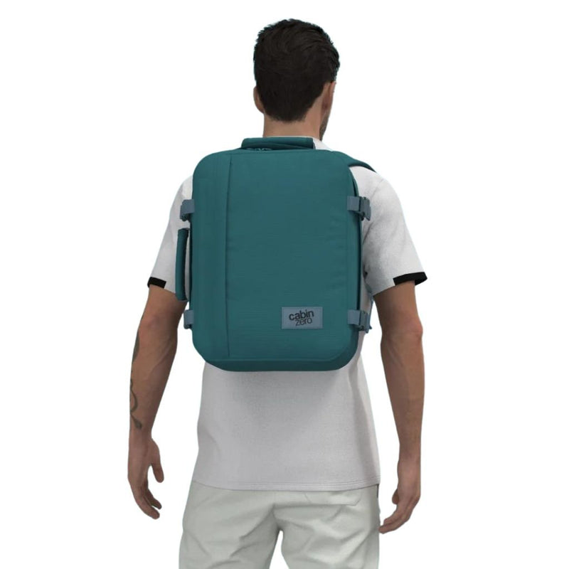CabinZero Classic 28L Lightweight Carry On Backpack - Aruba Blue - Love Luggage