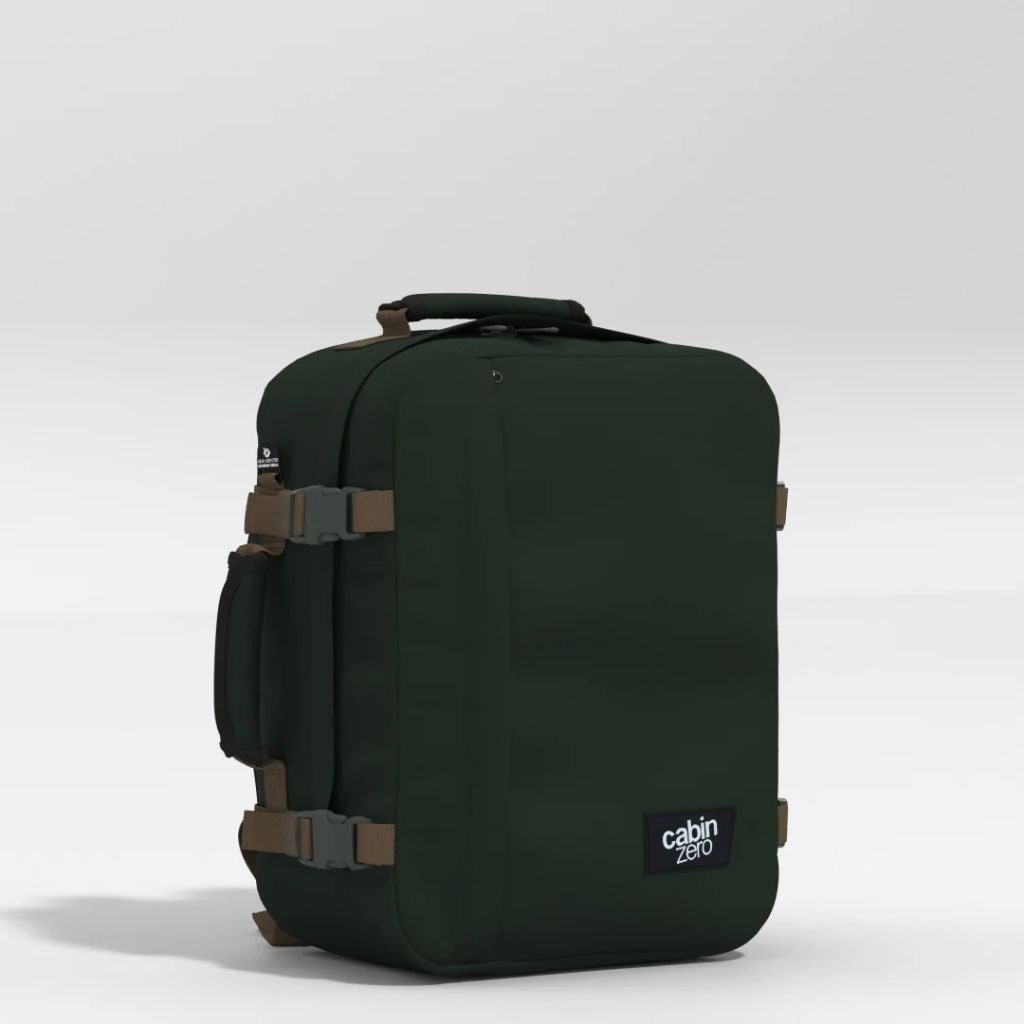 CabinZero Classic 28L Lightweight Carry On Backpack - Black Sand - Love Luggage