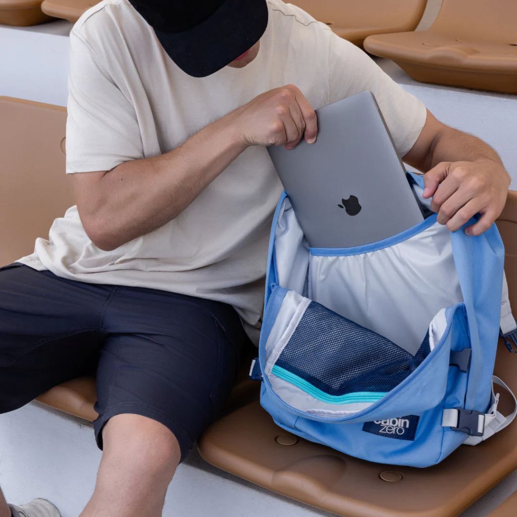 CabinZero Classic 28L Lightweight Carry On Backpack - Infinity Blue - Love Luggage