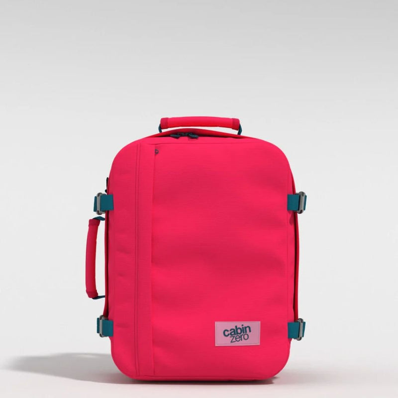 CabinZero Classic 28L Lightweight Carry On Backpack - Miami Magenta - Love Luggage