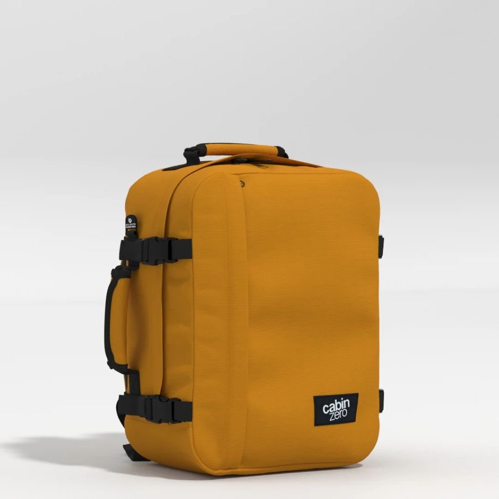 CabinZero Classic 28L Lightweight Carry On Backpack - Orange - Love Luggage