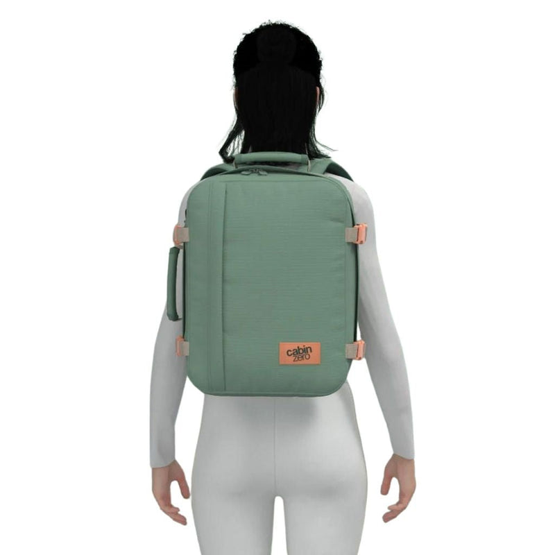 CabinZero Classic 28L Lightweight Carry On Backpack - Sage Forest - Love Luggage