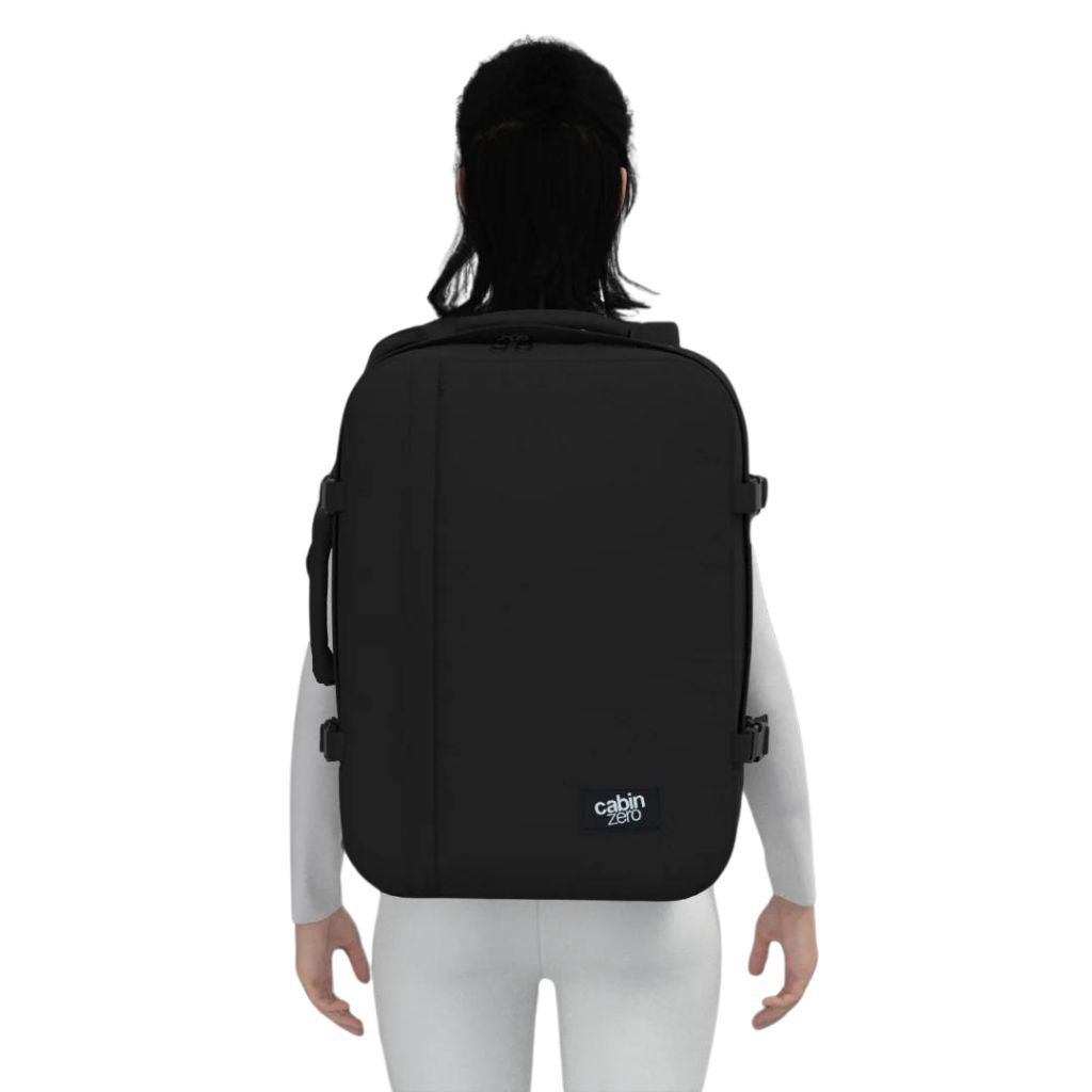 CabinZero Classic 44L Lightweight Carry On Backpack - Black - Love Luggage