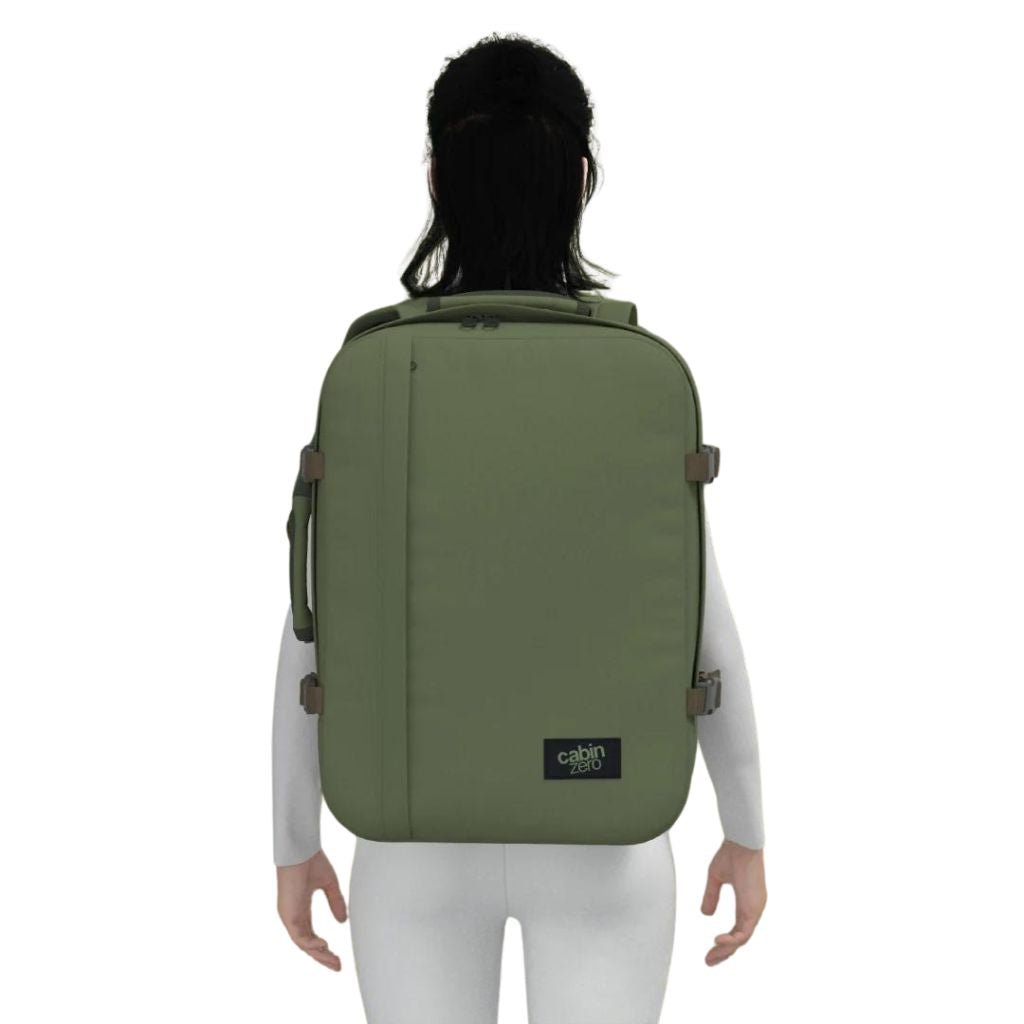 CabinZero Classic 44L Lightweight Carry On Backpack - Georgian Khaki - Love Luggage