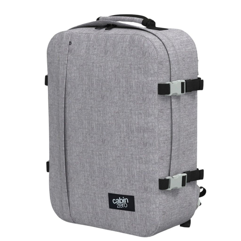 CabinZero Classic 44L Lightweight Carry On Backpack - Ice Grey - Love Luggage