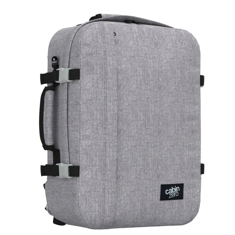 CabinZero Classic 44L Lightweight Carry On Backpack - Ice Grey - Love Luggage