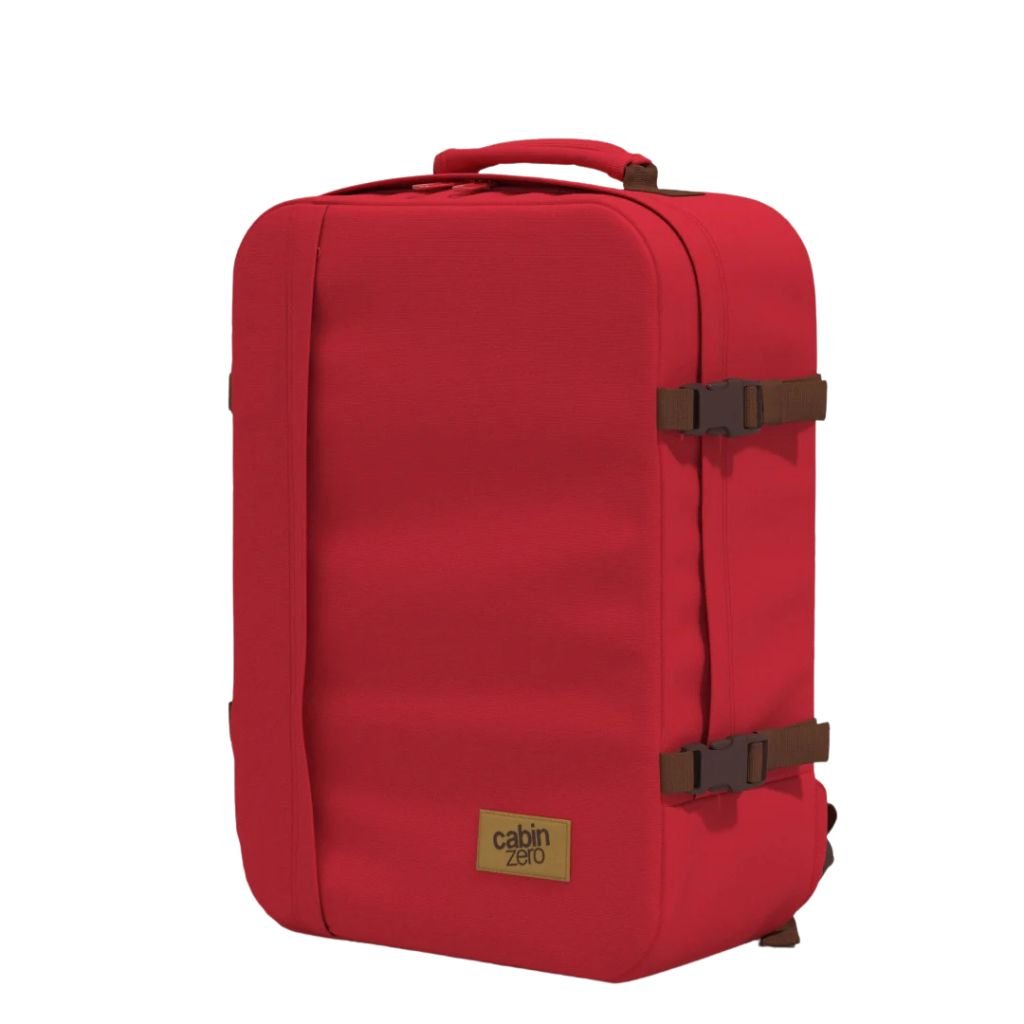 CabinZero Classic 44L Lightweight Carry On Backpack - London Red - Love Luggage