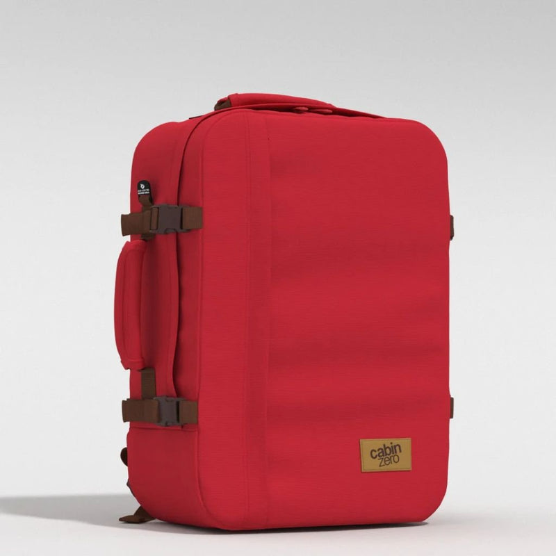 CabinZero Classic 44L Lightweight Carry On Backpack - London Red - Love Luggage