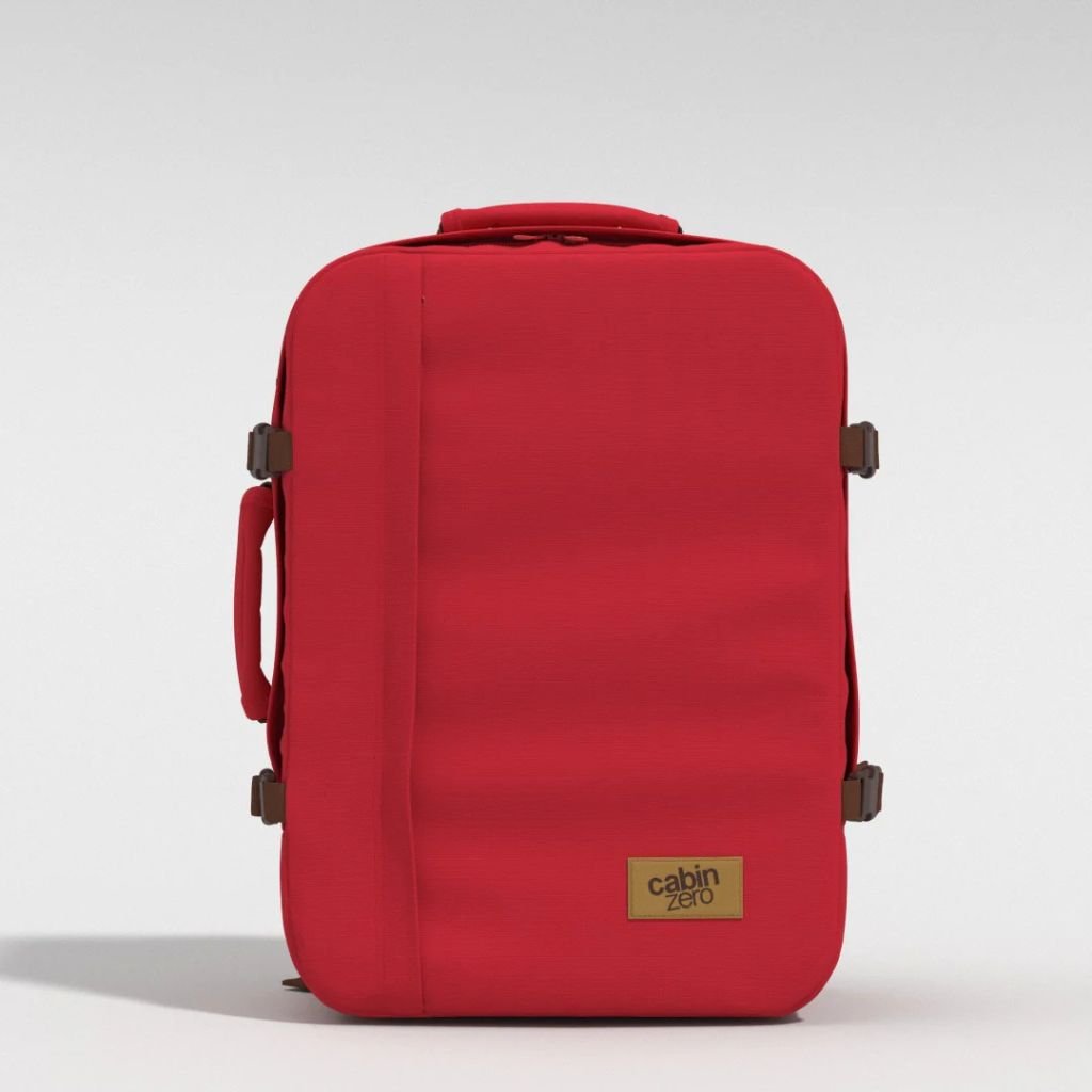 CabinZero Classic 44L Lightweight Carry On Backpack - London Red - Love Luggage